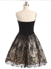 Two Piece Homecoming Dresses Little Black Dress Lace Short Prom Dress Party Dress JK756|Annapromdress