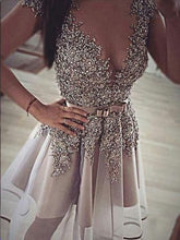 Sparkly Homecoming Dresses Beading A line Sexy Short Prom Dress Party Dress JK765|Annapromdress