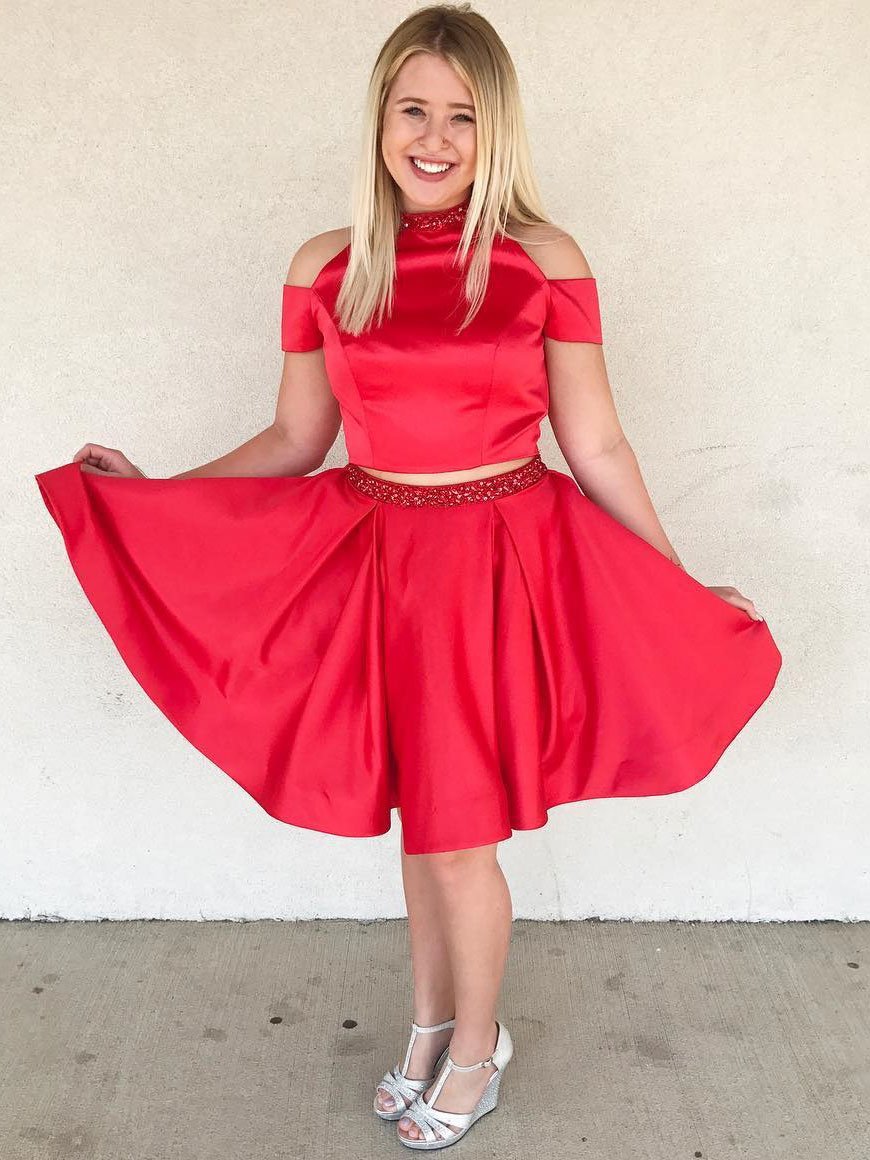 Two Piece Red Homecoming Dresses Beading Sparkly Short Prom Dress Sexy Party Dress JK791|Annapromdress Anna PromDress Two Piece Red Homecoming Dresses Beading Sparkly Short Prom Dress Sexy Party Dress JK791|Annapromdress Anna PromDress