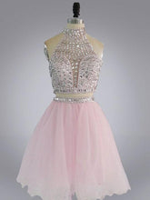 Two Piece Homecoming Dresses Beautiful Rhinestone Short Prom Dress Sexy Party Dress JK796|Annapromdress