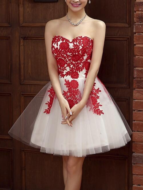 Cheap Homecoming Dresses Aline Lace-up Simple Short Prom Dress Cute Party Dress JK817|Annapromdress – Anna PromDress