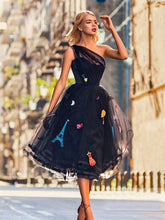 Little Black Dress Cute Homecoming Dresses One Shoulder Short Prom Dress Party Dress JK873|Annapromdress