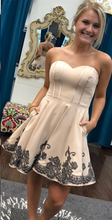 Simple Homecoming Dresses Aline Black Appliques Short Prom Dress Cheap Party Dress JK876|Annapromdress