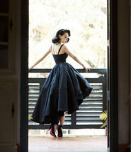Little Black Dress Vintage Homecoming Dresses High Low Short Prom Dress Party Dress JK893|Annapromdress