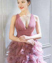 Long Homecoming Dresses A-line Ruffles Short Prom Dress Beautiful Party Dress JK896|Annapromdress