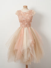 Sparkly Homecoming Dresses Aline Beading Hand-Made Flower Short Prom Dress Party Dress JK897|Annapromdress