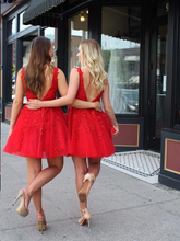 Cute Homecoming Dresses Straps A-line Romantic Short Prom Dress Fashion Party Dress JK910|Annapromdress