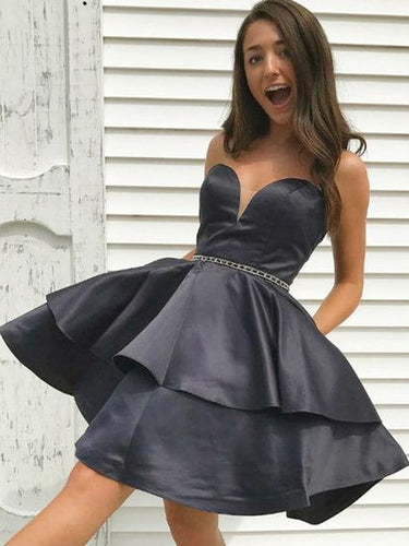 Little Black Dress Homecoming Dresses Aline Sweetheart Short Prom Dress Party Dress JK914|Annapromdress