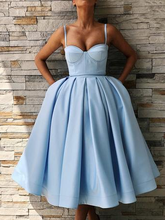 Simple Homecoming Dresses Spaghetti Straps Aline Short Prom Dress Cute Party Dress JK915|Annapromdress