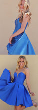 Simple Homecoming Dresses A-line Sweetheart Royal Blue Short Prom Dress Cheap Party Dress JK930|Annapromdress