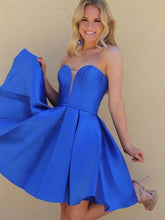 Simple Homecoming Dresses A-line Sweetheart Royal Blue Short Prom Dress Cheap Party Dress JK930|Annapromdress