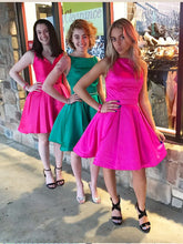 Open Back Homecoming Dresses Aline Bateau Simple Short Prom Dress Cheap Party Dress JK944|Annapromdress