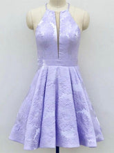 Cute Homecoming Dresses Aline Halter Lace Short Prom Dress Simple Party Dress JK950|Annapromdress