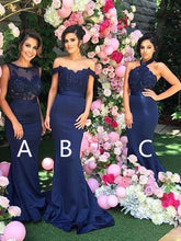 Bridesmaid Dresses Trumpet/Mermaid Sexy Dark Navy Bridesmaid Dresses #JKB011