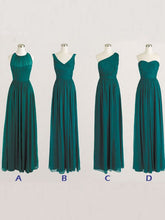 Bridesmaid Dresses Simple Long Dark Green Bridesmaid Dresses #JKB015