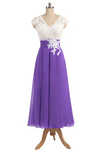 Cheap Bridesmaid Dresses A-line V-neck Floor-length Appliques Bridesmaid Dresses #JKB022