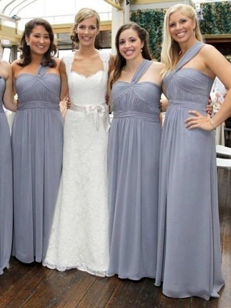 Long Bridesmaid Dresses Simple Cheap A-line Floor-length Bridesmaid Dresses JKB031