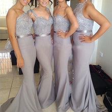 Sexy Bridesmaid Dresses Trumpet/Mermaid Short Train Lavender Bridesmaid Dresses JKB034