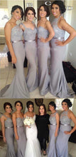 Sexy Bridesmaid Dresses Trumpet/Mermaid Short Train Lavender Bridesmaid Dresses JKB034