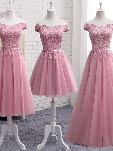 Sexy Bridesmaid Dresses Off-the-shoulder Tulle Long Bridesmaid Dresses JKB053