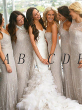 Sexy Bridesmaid Dresses V-neck Sheath/Column Tulle Long Bridesmaid Dresses JKB063