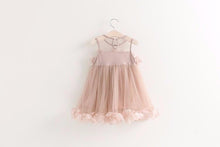 2017 Flower Girl Dresses Short Hand-Made Flower Scoop Tulle JKF001