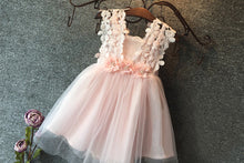 2017 Flower Girl Dresses Short Hand-Made Flower Scoop Tulle JKF002