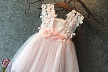 2017 Flower Girl Dresses Short Hand-Made Flower Scoop Tulle JKF002