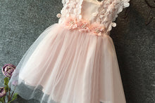 2017 Flower Girl Dresses Short Hand-Made Flower Scoop Tulle JKF002