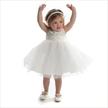 2017 Flower Girl Dresses White Lace Sequins Bowknot Tulle JKF004