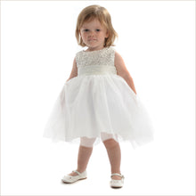 2017 Flower Girl Dresses White Lace Sequins Bowknot Tulle JKF004