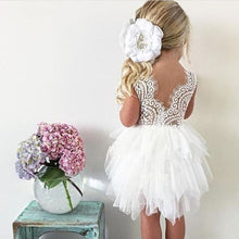 2017 Flower Girl Dresses Cheap Pink White Lace Tulle JKF005