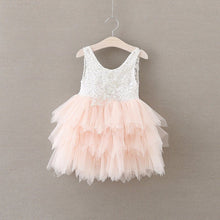 2017 Flower Girl Dresses Cheap Pink White Lace Tulle JKF005