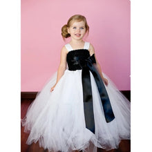 2017 Flower Girl Dresses Floor-length Champagne Bowknot Straps Tulle JKF007