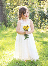 2017 Flower Girl Dresses Lace Ivory Floor-length Bowknot Tulle JKF015