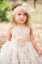 2017 Flower Girl Dresses Knee-length Hand-Made Flower Scoop Tulle JKF021