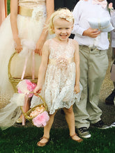 2017 Flower Girl Dresses Knee-length Hand-Made Flower Scoop Tulle JKF021