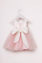 2017 Flower Girl Dresses Scoop Bowknot Knee-length Ivory Organza JKF023