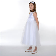 2017 Flower Girl Dresses Tea-length Ribbons Belt White Tulle And Satin JKF032