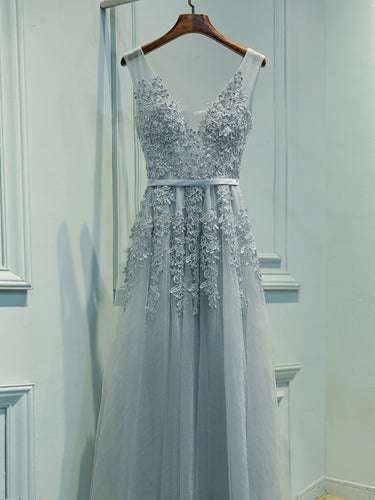 Prom Dresses A-line Appliques Floor-length Prom Dress/Evening Dress #JKL002