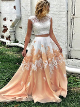 Prom Dresses Two Pieces Short Train Chiffon Prom Dress/Evening Dress #JKL015|Annapromdress