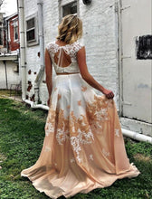 Prom Dresses Two Pieces Short Train Chiffon Prom Dress/Evening Dress #JKL015|Annapromdress