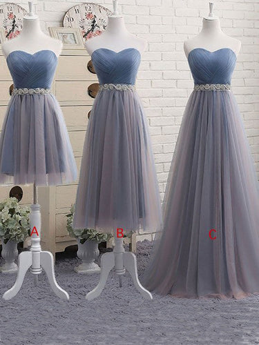 Prom Dresses Tulle A-line Sweetheart Prom Dress/Evening Dress #JKL018