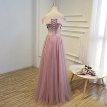 Prom Dresses Lace-up Off-the-shoulder Tulle Prom Dress/Evening Dress #JKL025