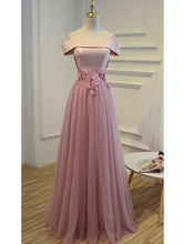 Prom Dresses Lace-up Off-the-shoulder Tulle Prom Dress/Evening Dress #JKL025