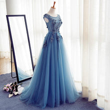 Prom Dresses Scoop A-line Appliques Long Prom Dress/Evening Dress #JKL026