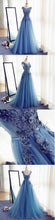 Prom Dresses Scoop A-line Appliques Long Prom Dress/Evening Dress #JKL026