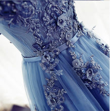 Prom Dresses Scoop A-line Appliques Long Prom Dress/Evening Dress #JKL026