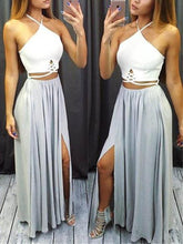 Prom Dress White Silver Two Pieces Long Prom Dress/Evening Dress #JKL028