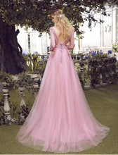 Prom Dresses Lace Short Train V-neck Sexy Prom Dress/Evening Dress #JKL030